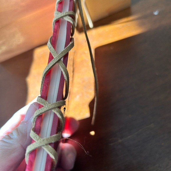 New red resin book of shadows- embedded feathers-add the ink set - Picture 2 of 13